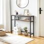 Two Tier Hallway Console Table With Adjustable Shelf, thumbnail 2 of 11