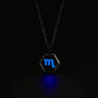 Scorpio Zodiac Glowing Pendant Necklace With Uv Keyring Torch, thumbnail 11 of 12
