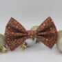 Red And Gold Holly Christmas Dog Bow Tie, thumbnail 4 of 12