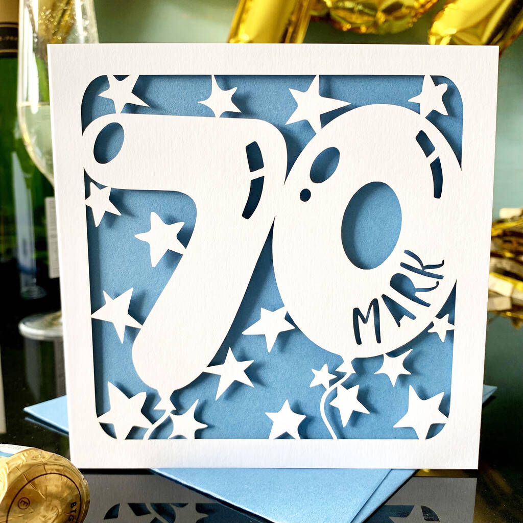 Personalised Balloon 70th Birthday Card, 1 of 4