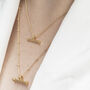 Sterling Silver Gold Plated T Bar Necklace, thumbnail 6 of 9