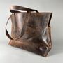 Oversized Maxi Half Meter Leather Cognac Carry All Tote Bag, thumbnail 2 of 8