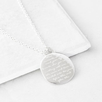 Personalised Silver Circle Quote Necklace, 5 of 8