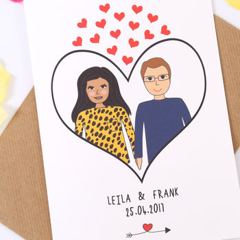 Personalised Anniversary Or Valentines's Card, 3 of 7
