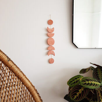 Terracotta Moon Phase Celestial Wall Hanging, 4 of 6