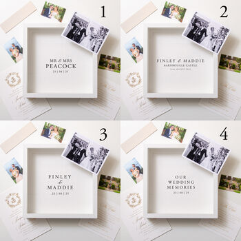 Personalised Wedding Keepsake Memory Box Frame, 3 of 11