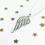 Sterling Silver Angel Wing Necklace, thumbnail 2 of 6