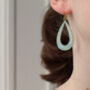 Floral Leaf Teardrop Hoop Earrings, thumbnail 3 of 7