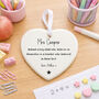 Personalised Thank You Teacher Porcelain Heart Keepsake, thumbnail 3 of 4