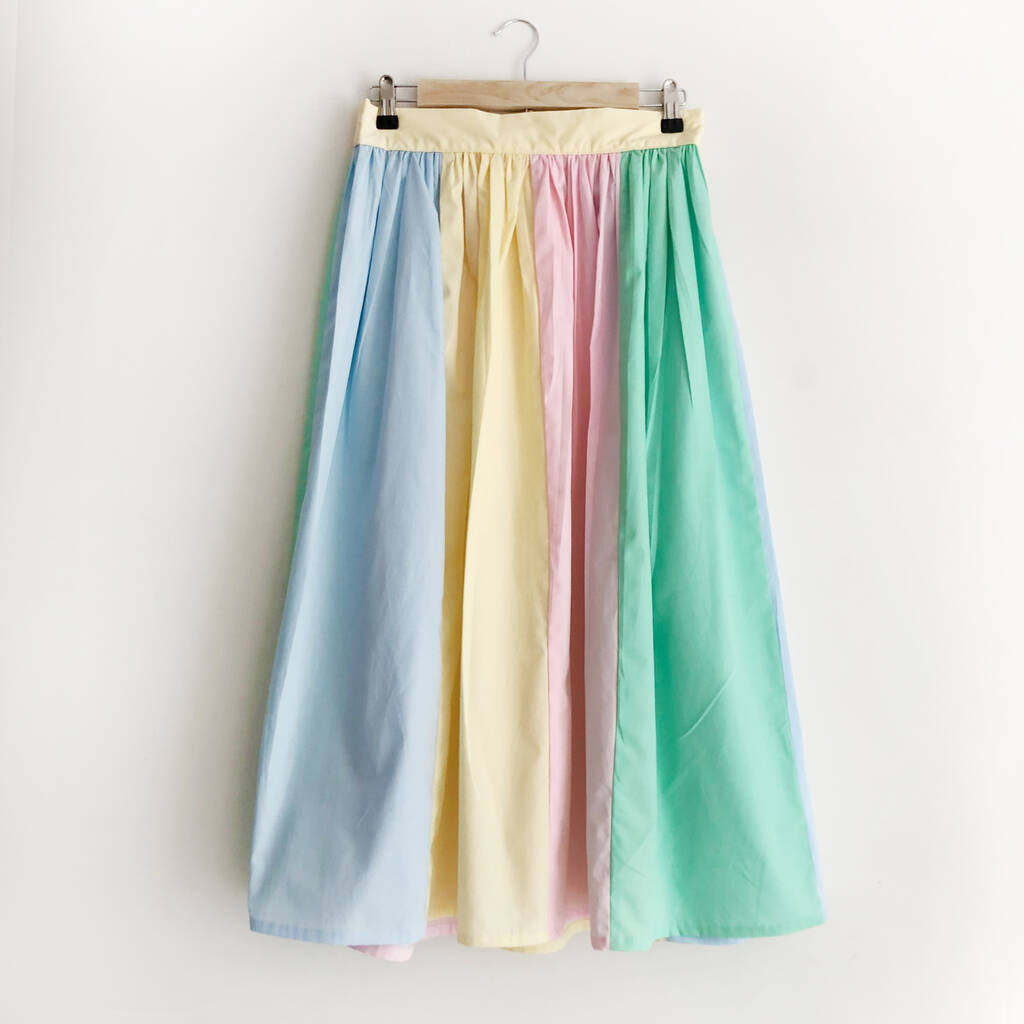 Pastel Cotton Midi Skirt, 1 of 6