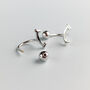 Sterling Silver Curve Ear Jacket Screw Back Earrings, thumbnail 1 of 4
