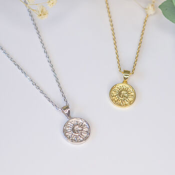 Alba Sun Coin Necklace, 2 of 7