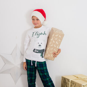 Personalised Polar Bear Family Christmas Pyjamas / Pjs, 8 of 12