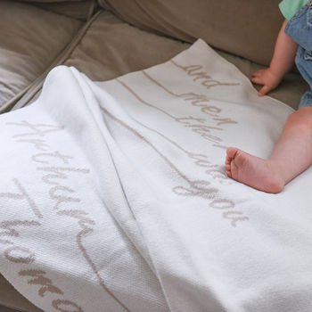 Personalised Knitted Luxury Baby Blanket, 3 of 3