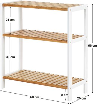 Three Tier Multipurpose Bamboo Rack Storage Shelf, 7 of 7