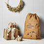 Personalised Christmas Hessian Sack Large Residence, thumbnail 1 of 4