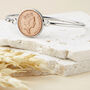 30th Birthday 1995 Penny Coin Bangle Bracelet, thumbnail 2 of 9