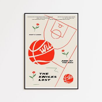Maggie Rogers 'So Sick Of Dreaming' Basketball And Flowers Lyric Art Print, 4 of 5