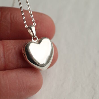 Sterling Silver Heart Locket Necklace, 5 of 9
