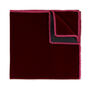 Mens Burgundy Oversize Velvet Bow Tie And Pocket Square, thumbnail 6 of 7