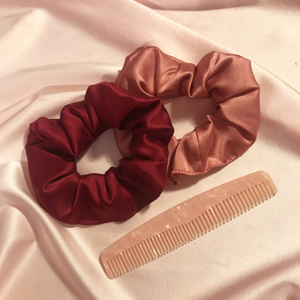 Scrunchie Duo And Comb Gift Set, 1 of 4