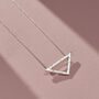 Textured Triangle Necklace, thumbnail 4 of 9