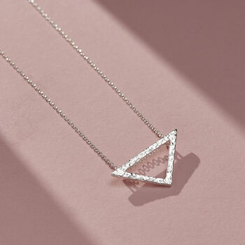 Textured Triangle Necklace, 4 of 9