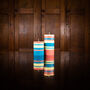 Striped Eco Pillar Candles 15cm And 10 Cm Tall, thumbnail 8 of 12