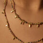 Multi Tourmaline Hammered Drop Necklace, thumbnail 3 of 7