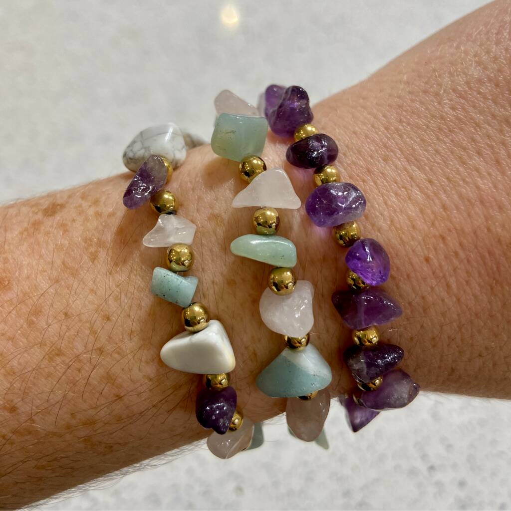 Natural Crystal Bracelet By The Bead Jar