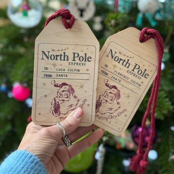 Wooden Name Tag For Christmas Sack Or Stocking, 6 of 11