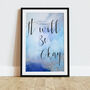 'It Will Be Okay' Inspirational Quote Typography Print, thumbnail 1 of 7