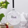 Personalised Iridescent Flat Christmas Bauble, thumbnail 2 of 8