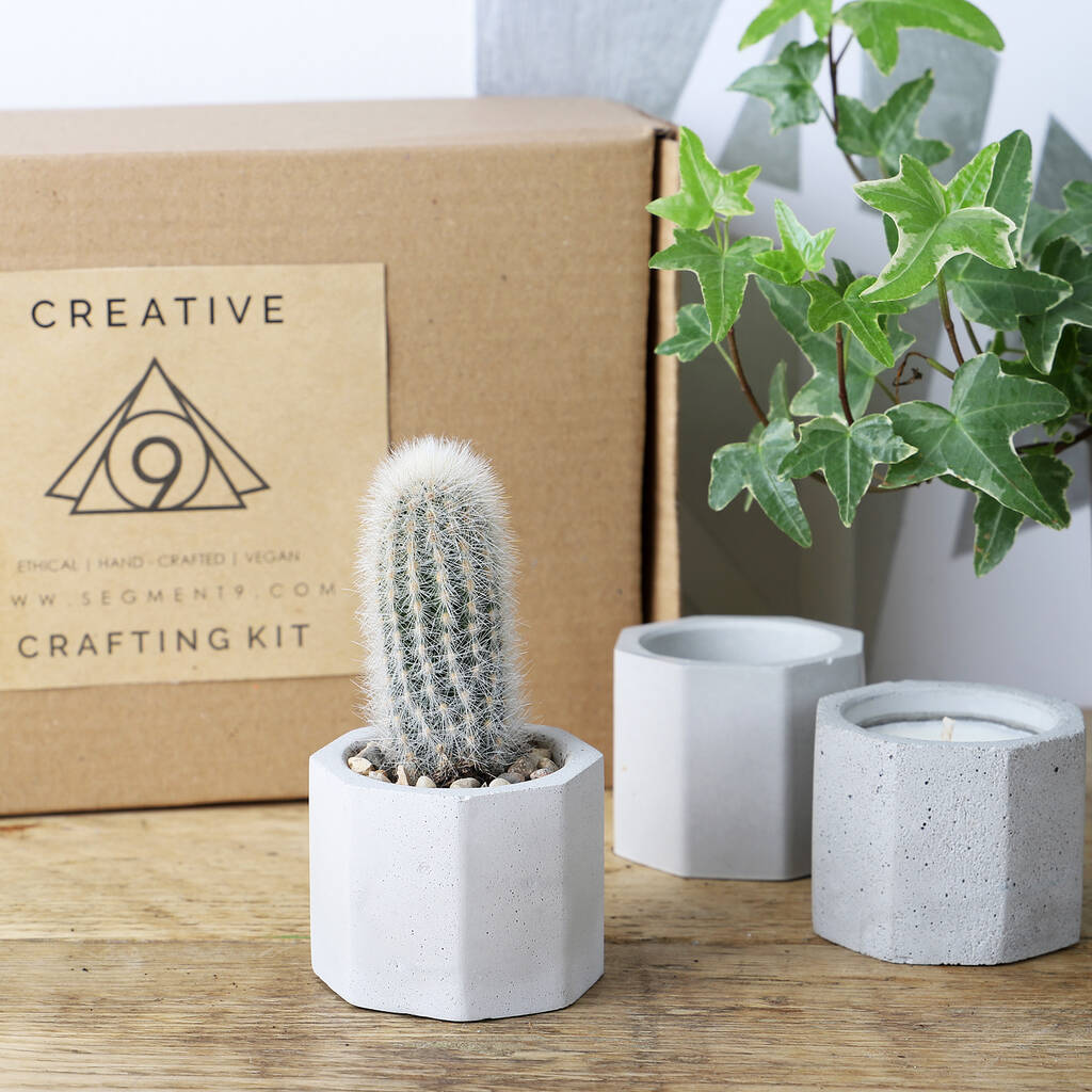 Image of Concrete Geometric Plant Pot Making Kit
