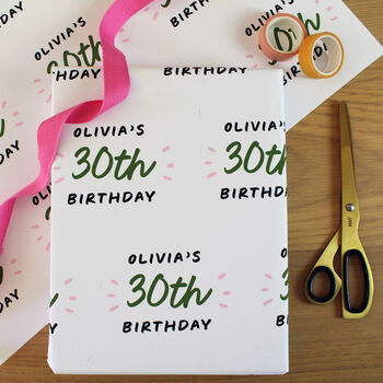 Personalised Name And Age Birthday Wrapping Paper, 2 of 4