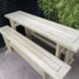 Bar Style Dining Table And Benches Treated, thumbnail 9 of 12
