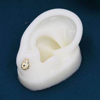 Sterling Silver Cute Little Ladybird Stud Earrings, 5 of 12