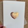 Handmade Rose Gold Leaf Love Heart Engagement Card, thumbnail 4 of 6