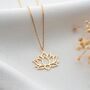 Sterling Silver Lotus Flower Necklace, thumbnail 3 of 10