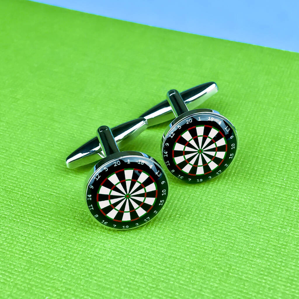 dart-board-cufflinks-by-wild-life-designs-notonthehighstreet