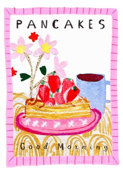 Good Morning Pancakes Art Print, Brunch Kitchen Poster, 4 of 4