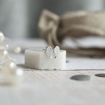 Sterling Silver Earrings 'Your Wings Were Ready…', 2 of 5