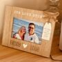 Personalised Our Love Story Wooden Photo Frame With Tag, thumbnail 2 of 7