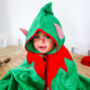 Personalised Christmas Elf Bamboo Soft Hooded Towel, thumbnail 3 of 9