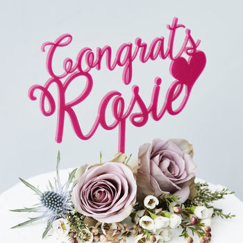 Personalised Congratulations Cake Topper, 2 of 6