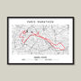 Personalised Paris Marathon Print, Finishers Gift, thumbnail 1 of 3