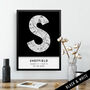 Sheffield City Map Wall Art Print, thumbnail 2 of 9