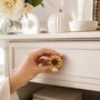 Sunflower Styled Ceramic Round Cabinet Knob, thumbnail 5 of 9
