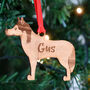 Persoanlised Husky Wooden Dog Christmas Decoration, thumbnail 1 of 10