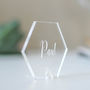Personalised Wedding Hexagon Place Setting In Acrylic, thumbnail 7 of 12